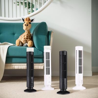 Vertical Bladeless Tower Fan 2 Wind Speed Portable Electric Fan Cooling Standing Air Conditioner Fan for Living Room Bedroom