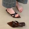 Fashion Summer Fashion French High Heels Slippers Outside Wear New Pointed Toe Shallow Mouth Open Toe Temperament Special Heel Sandals