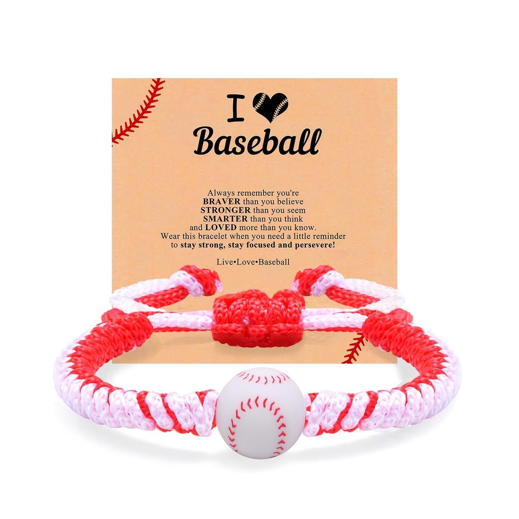 3er Set Basketball, Baseball und Fußball Fan Armband Geflochtenes Armband Zubehör für weibliche und männliche Sportler Feiern Sie den Sieg