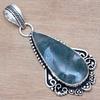 Pendant Moss Agate Gemstone Handmade Mother'Day Silver Jewelry 2.25"