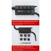 12V Fuse Block Fuse Relay Box Block 11 Way Waterproof  4PINATC/ATO Fuse Block and 6 Slot  Relay Panel for Universal Vehicles Car