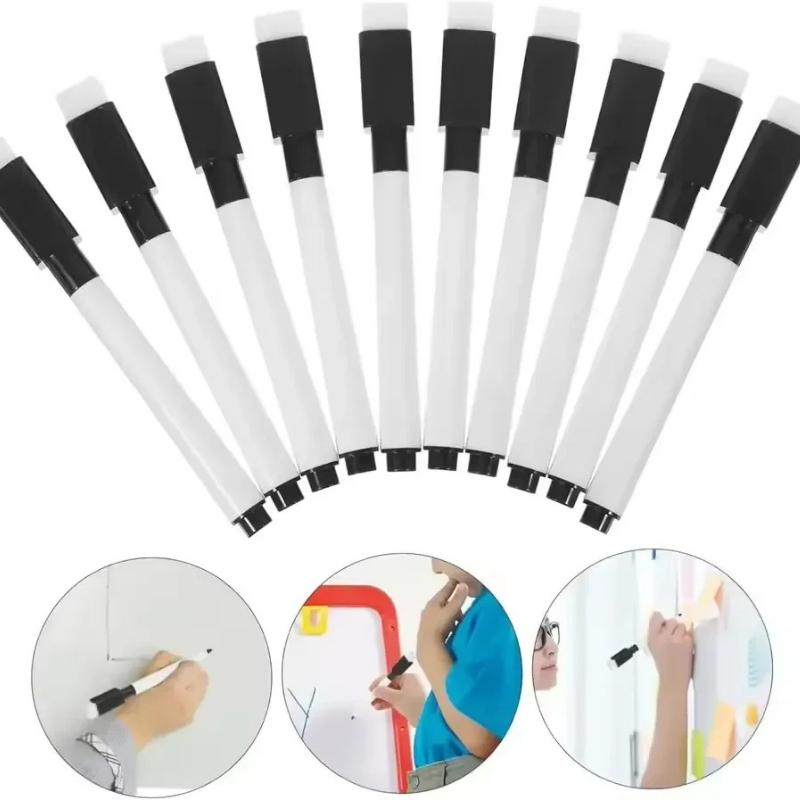 Magnetic Dry Erase Markers with Eraser Cap White Board Marker for Office Whiteboards Drawing Pen Dry Erase with Built-in Eraser