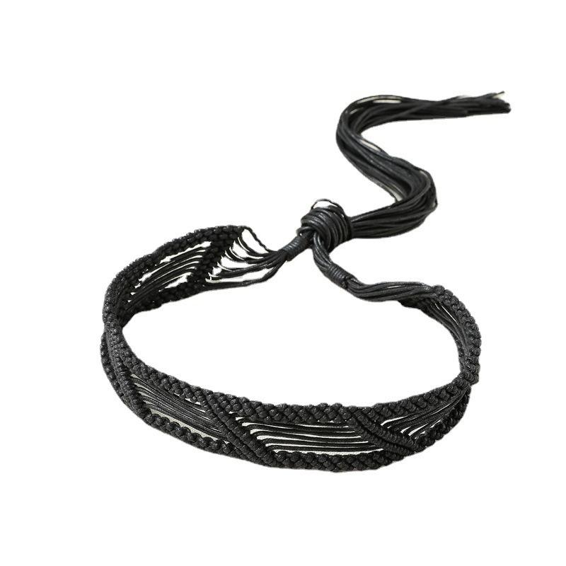 New Ethnic Knights Boho Retro Braided Wax Rope DIY Women's Belt