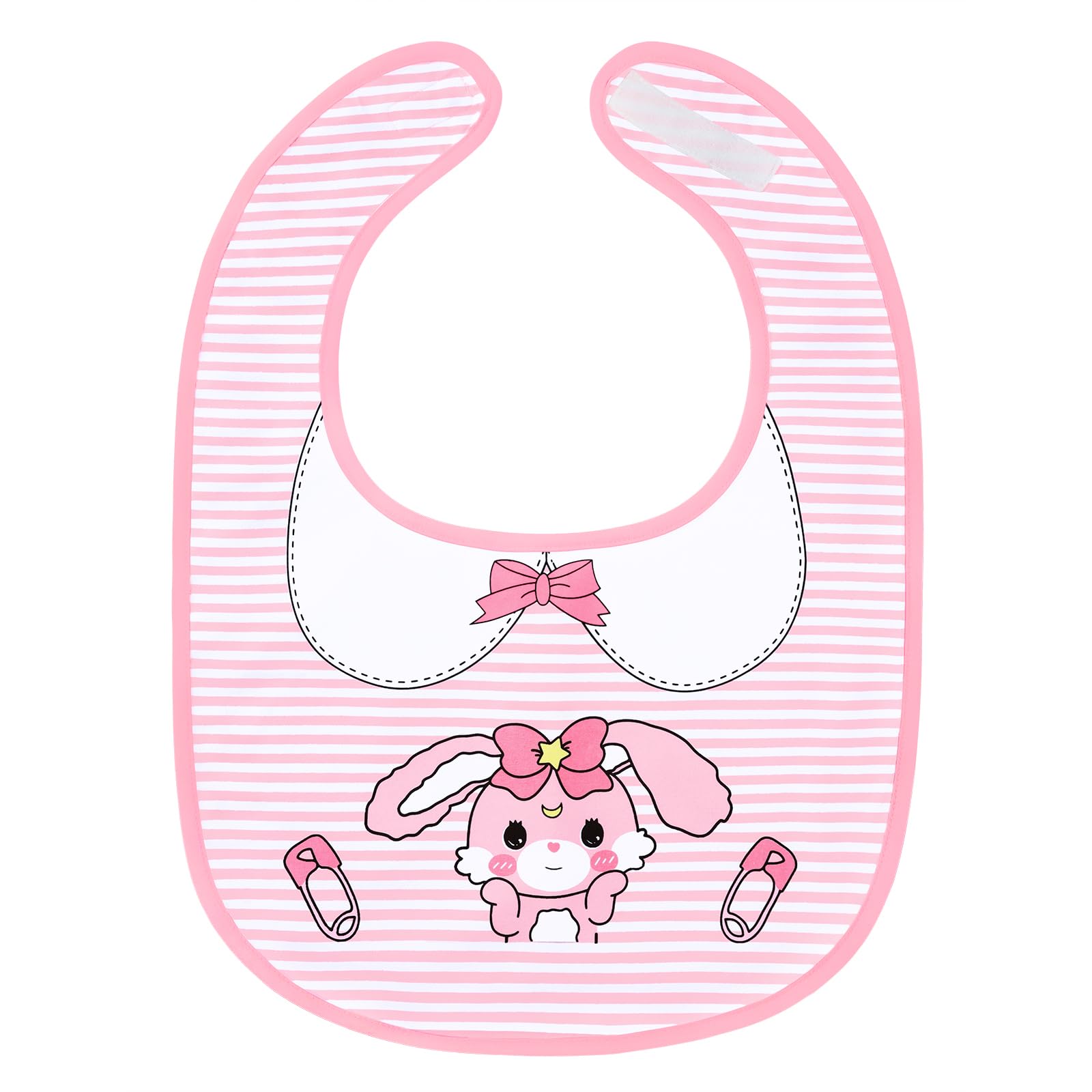 

[LittleForBig] Adult Apron-Style Bib [Cotton + Waterproof Sheet] Bunny Print Bib Adjustable Size