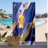 Asciugamano da Spiaggia con Stampa di Cristiano Ronaldo Asciugatura Rapida Super Assorbente Morbido Asciugamano da Bagno per Nuoto Spiaggia Viaggio Souvenir per Fan Regalo