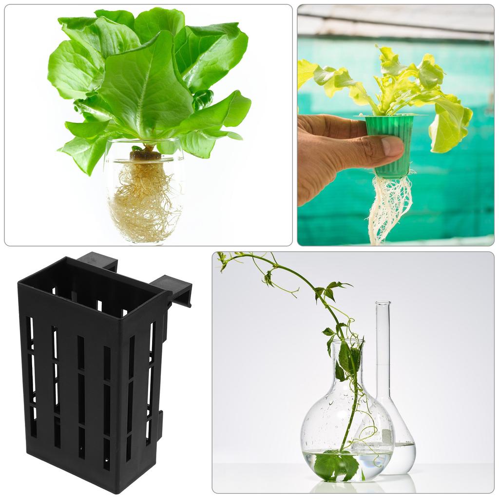 4Pcs Hanging Aquarium Plant Holder Aquatic Plant Planter with Multiple Drainage Holes for Better Root Growth Fish Tank