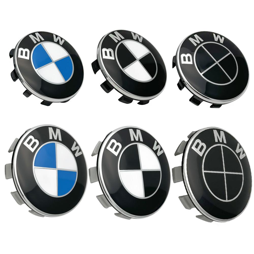 4pcs For BMW 50th E90 E60 F10 F20 G20 G30 E53 E85 E70 56mm 68mm Blue White Car Hub Cap Wheel Center Cap Emblem Badge Accessorie DA9