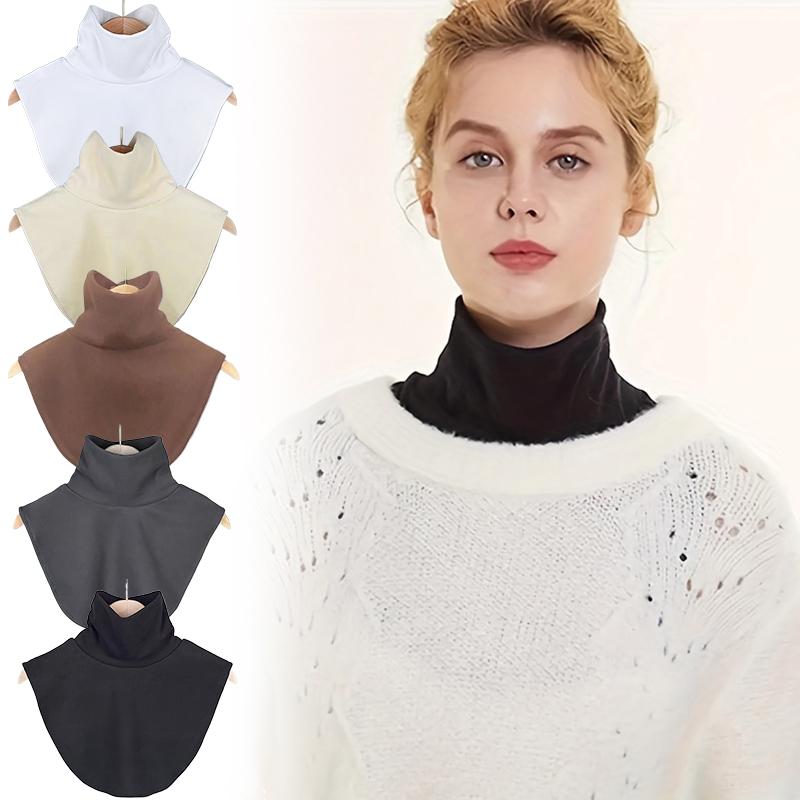 1PC Neck Protection Innerwear Fake Collar Soft High Collar Decorative Collar Scarf Cover Skin-friendly German Velvet Warm