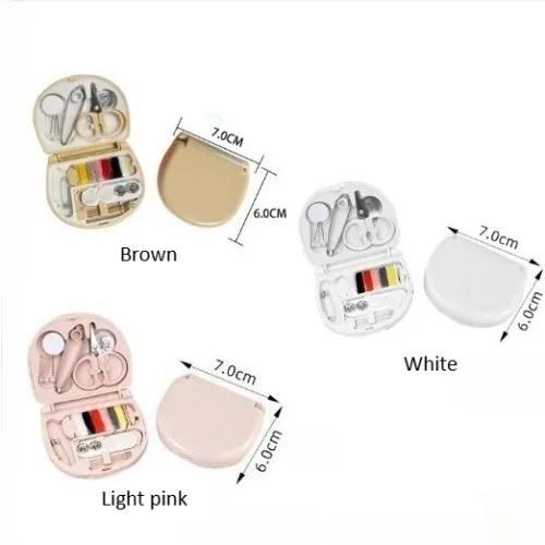 Mini Portable Sewing Kit for Travel, 48PCS Sewing Supplies with Threads, Needles, Buttons, Thimble & Measuring Tape, Compact
