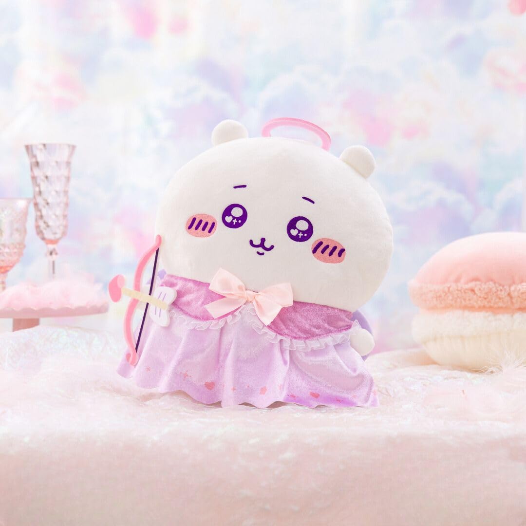 

Official Christmas Big Plush 3 Cute Little Hachiware Present Toy, Types, Rabbit, Approx. 30cm, Gift, (Angel)