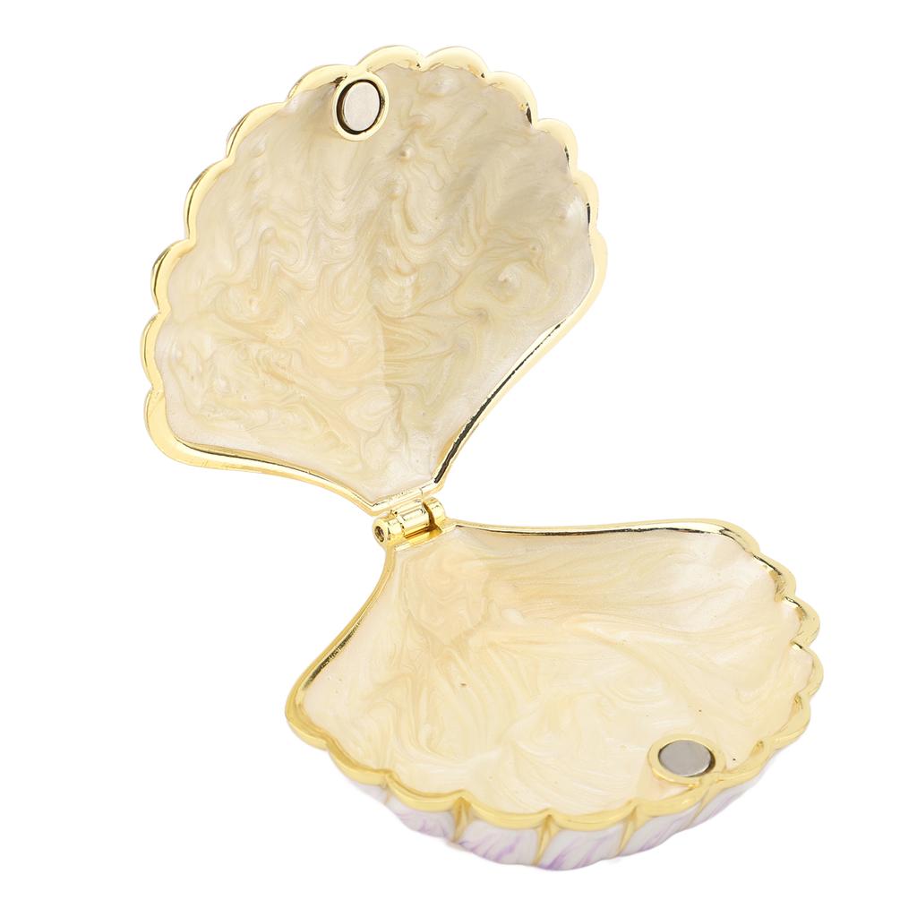 Trinket Box Metal Sea  Figurine with Rhinestone Decor Jewelry Display Holder for Ear s   Necklace