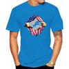 Football T Shirt Men Cotton Print American Flag Crack Graphic Short Sleeve Tees NFL Team Fan Casual Sports Tops Summer O-Neck Daily Wear Shirts