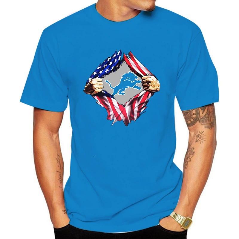 Football T Shirt Men Cotton Print American Flag Crack Graphic Short Sleeve Tees NFL Team Fan Casual Sports Tops Summer O-Neck Daily Wear Shirts