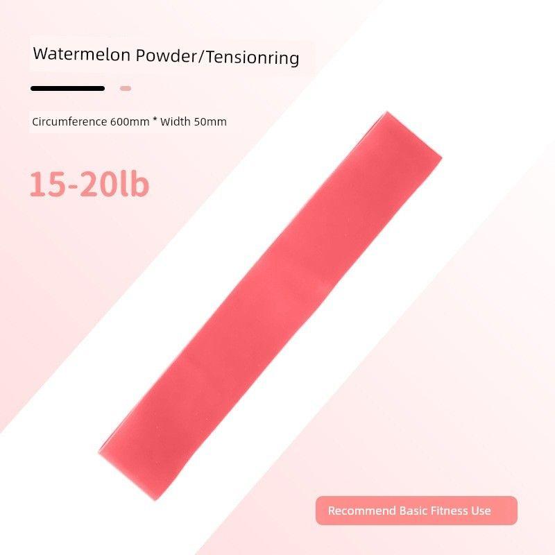 

Factory Yoga Resistance Band TPE Tension Band Fitness Resistance Ring Men and Women Hip Exercise Band Training Belt Squat Elastic Force Circle TPE tension ring-watermelon powder 15 pounds (0.5)