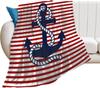 Nautical Anchor Blanket Gift for Boaters Sailors Birthday Christmas Sea Ocean Theme Throw Blanket for Couch Bed Sofa Chair Dorm