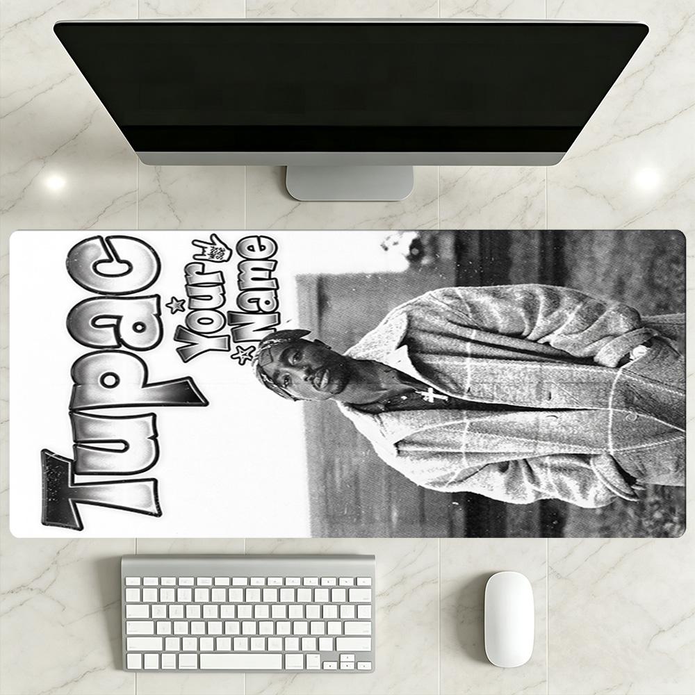 2pac Customized Name Mouse Pad Desk Mouse Pad Office Mouse Mats Non-Slip Rubber Bottom Perfect Gift for Gamers And Professionals