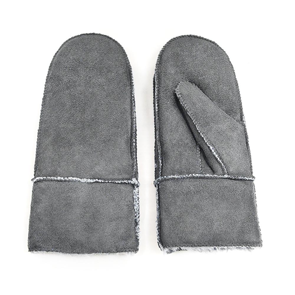 Dicke und warme Herren-Winterhandschuhe aus weichem Kunstfell und Polyestergemisch