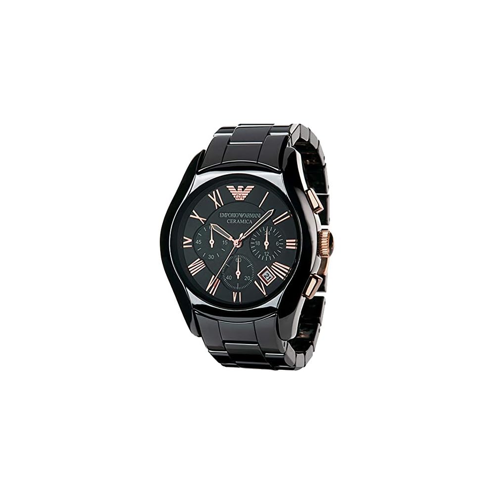 Emporio Armani Men s Ceramica Chronograph Watch Black Ceramic Bracelet AR1410