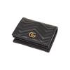 Gucci GG Marmont Logo Zip Double Fold Quilted Leather Wallet Coin Purse Card Holder Women wallet Black 466492-DTD1T-1000