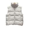 Women Light Weight Thermal Seamlessly Sleeveless White Duck Down Jacket All Match Chic Pocket Loose Down Vest