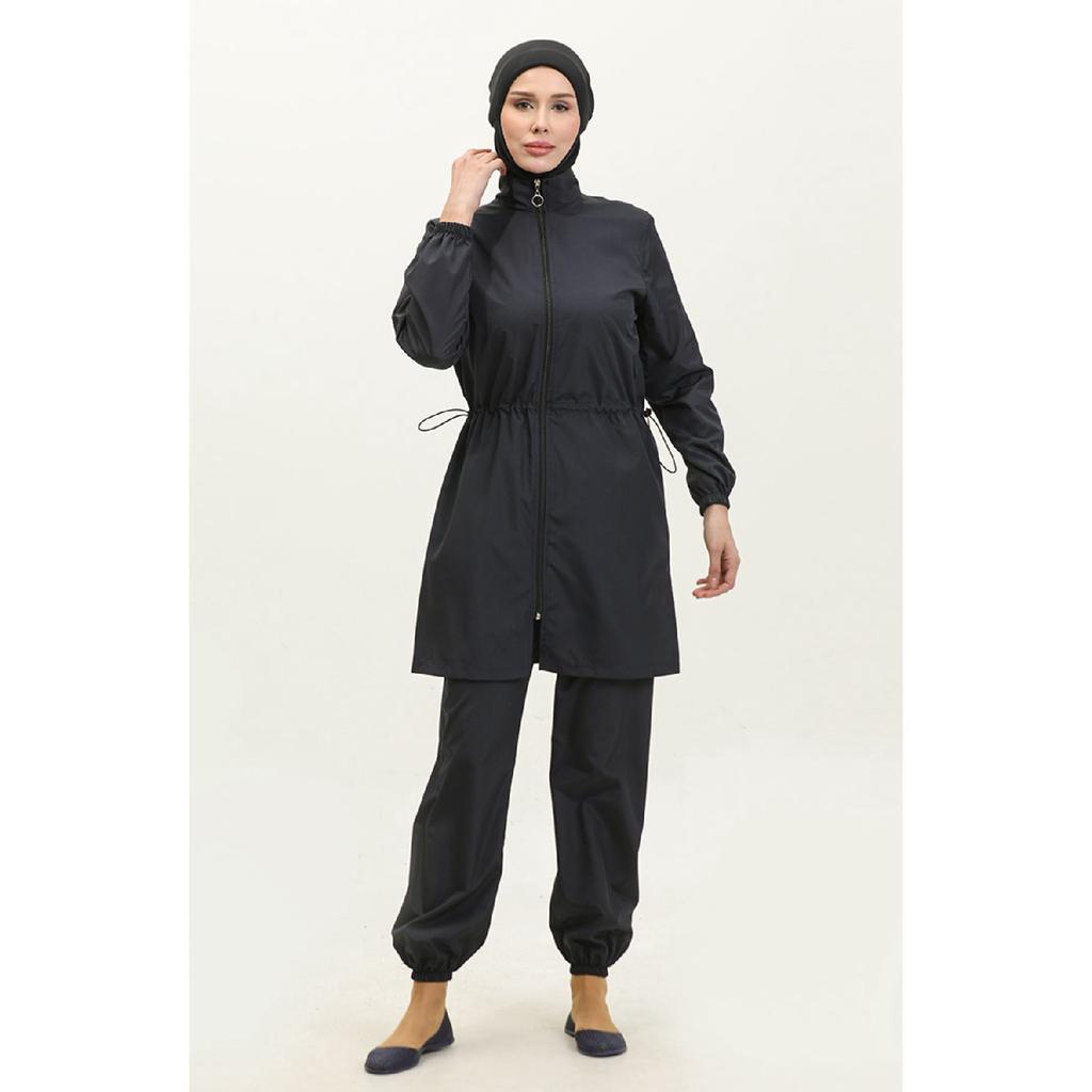 Hijab-Badeanzug mit Tasche 5035-01 Marineblau
