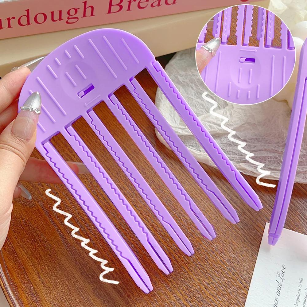 3/6Teeth Fluffy Hair Roots Clips Comb Lazy Hair Top Styling Curling Barrel Portable Korean Hairs Clip Volume Wind Sculpting Comb