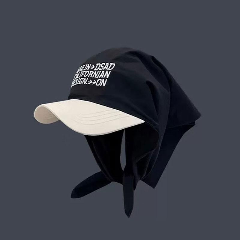 Letter Strap Headscarf Hat Fashionable Versatile Baseball Cap