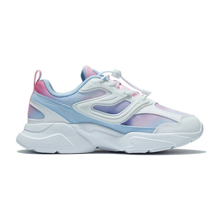LiNing Youth  Windbreaker Shock Absorption Non-Slip Wear-Resistant Casual Sports Shoes Kids Sneakers White Blue YKCS030-2