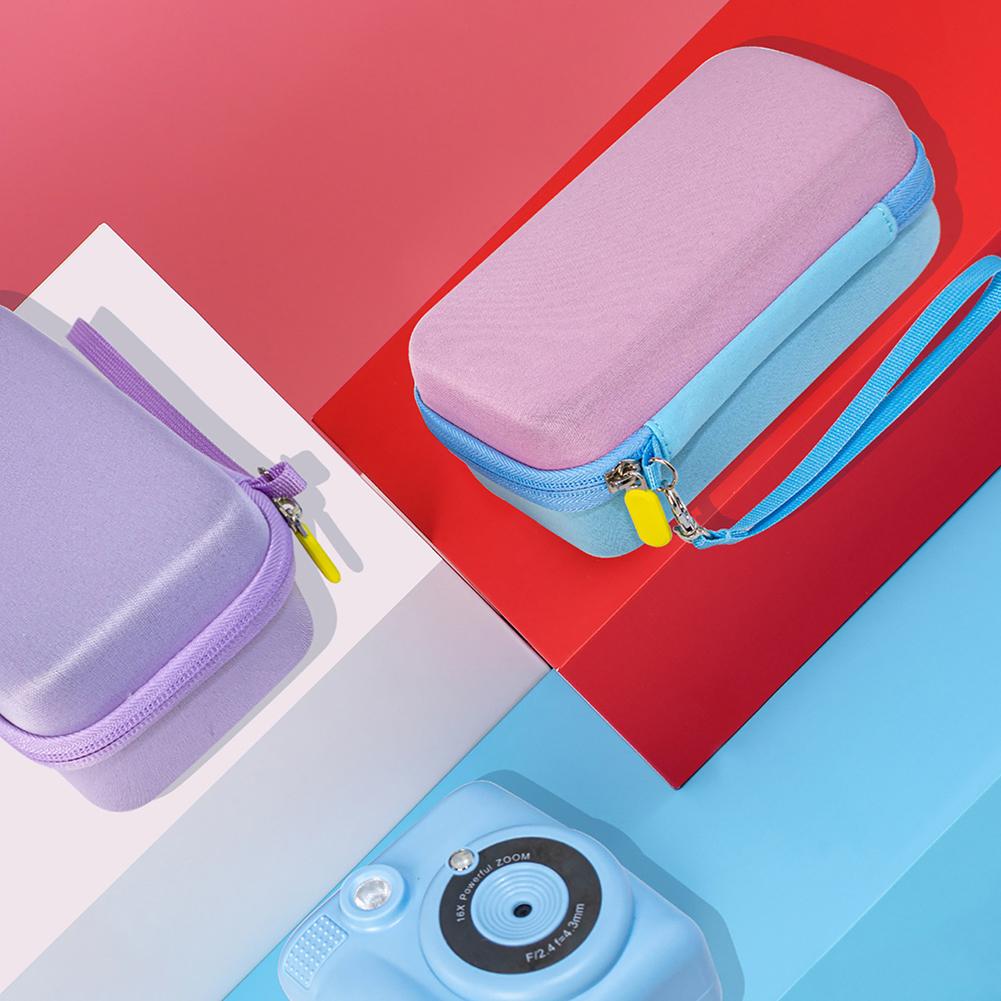 Kids Camera Case EVA Instant Print Camera Carrying Case Shockproof Portable Storage Bag with Mesh Pocket for Camera Accessories