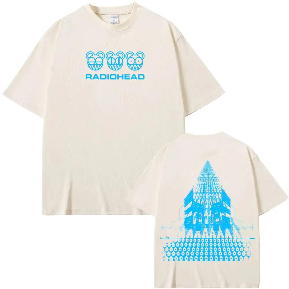 Radiohead Band Tour Men's Women T-Shirt New High Quality Album Tee-shirt Sleeve Cotton Gothic Tshirt Round Neck Summer T Shirt