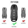 High Quality Zinc Alloy Car Key Case Cover For Porsche EV 2025 Taycan 2022 Key Protector for Macan Ev Smart 2024 With Key Chain