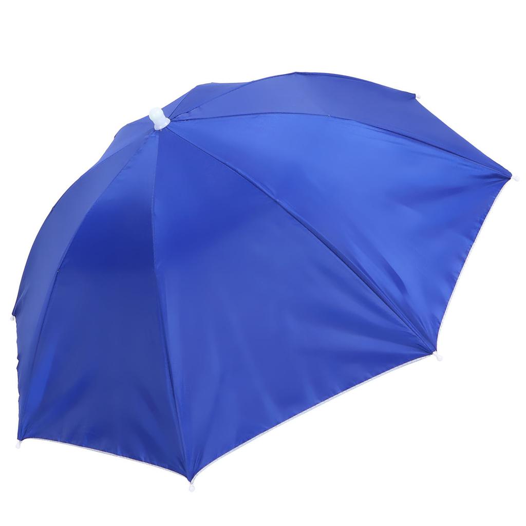 Adult Umbrella Hat Waterproof Foldable Sun Hat Headwear for Outdoor Fishing HikingDark Blue