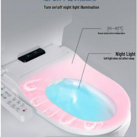 Smart Heated Toilet Seat with Self-Cleaning, Sterilization, and Drying Features