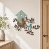 Rustic Design Metal Wall Decor Outdoor Art Tree Leaf Wall Decor Hanging Metal Tree  Living Room