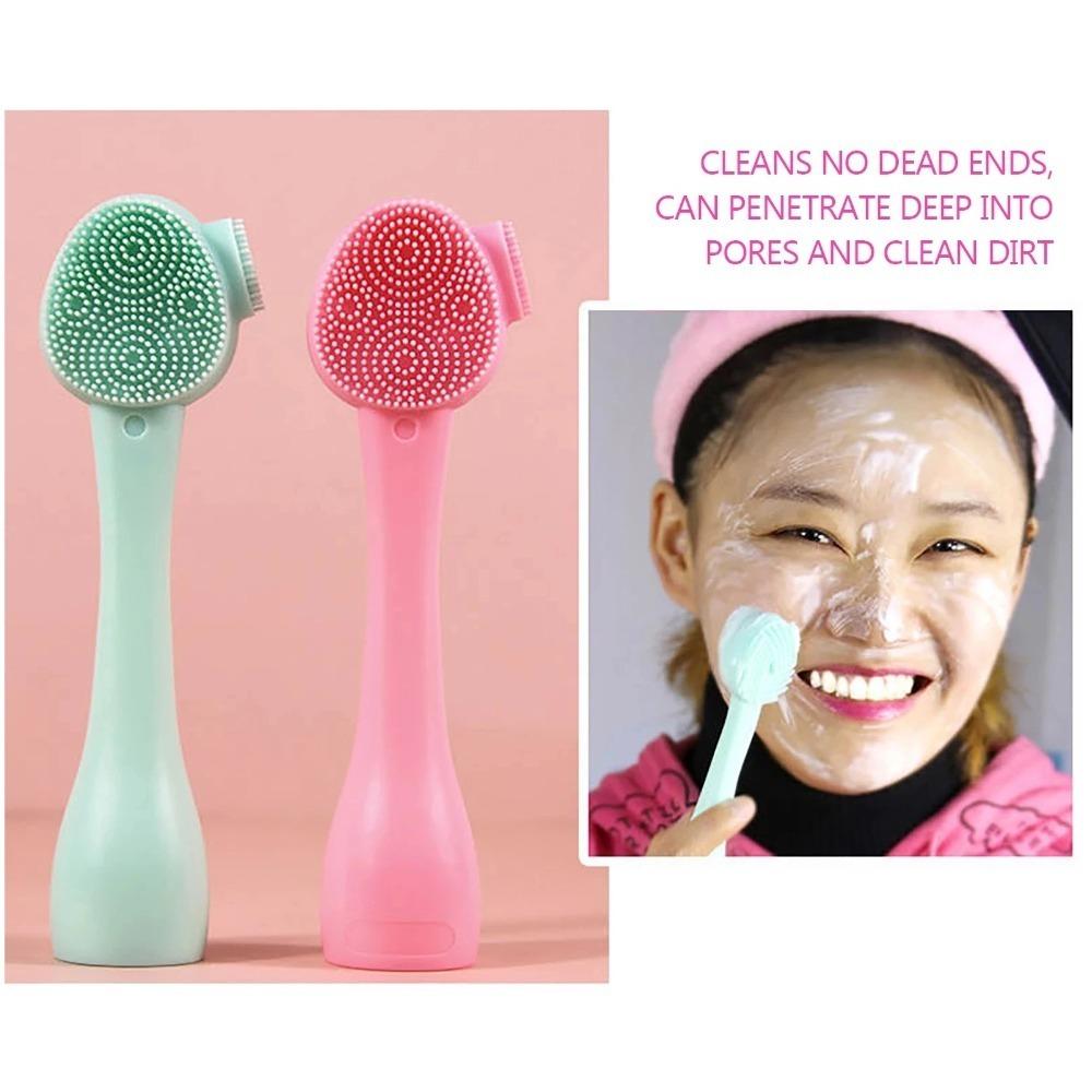 Double Side Face Cleansing Instrument Soft Hair Skin Care Tool Cleansing Brush  Deep Wash