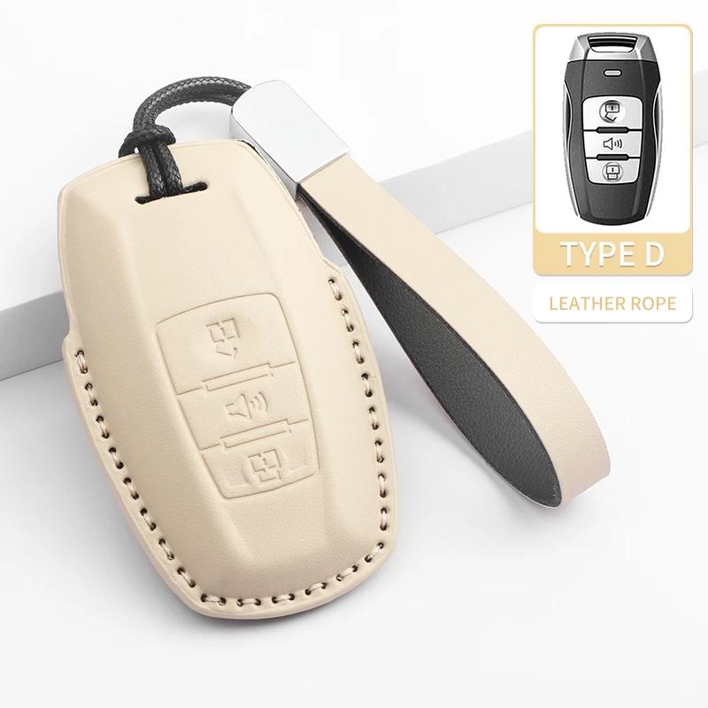 Interior Mouldings Leather Case Cover Car Key Protector Shell Fob Accessories For Haval Jolion F7 H9 H6 H2 F7X F7H H8 H3 H4 H1 H
