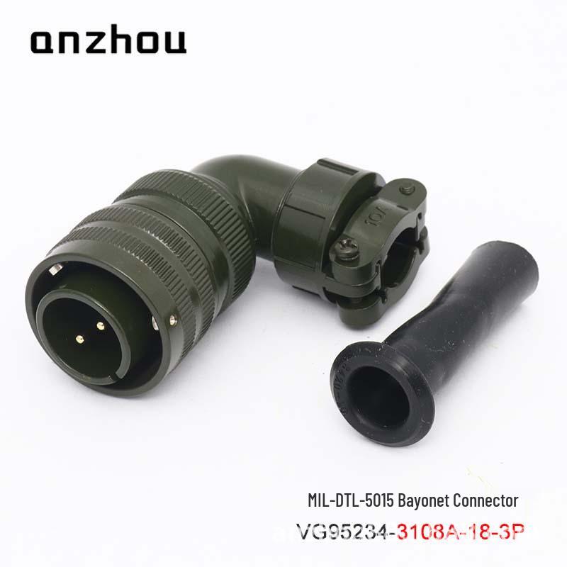 2-Pin US Military Standard Aviation Bayonet Connector VG95234-18-3P CA08COME-18-3S