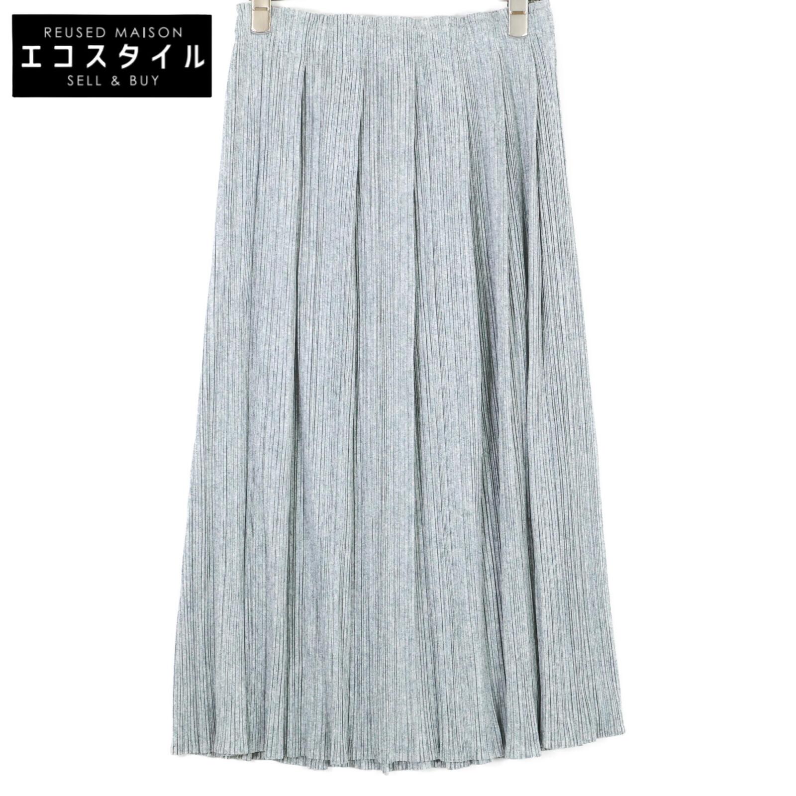 

PLEATS PLEASE PP02-JG805 Gray All-Over Print Pleated Skirt skirt 4 grayUsed