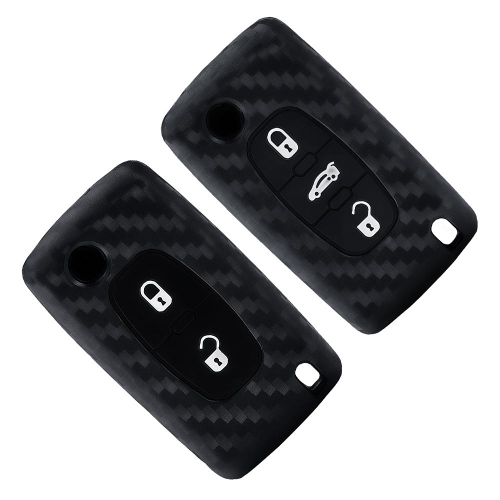 2 3 Button Key Case Cover for Citroen C-Crosser C3 C4 Picasso Berlingo Case for Peugeot Partner Tepee 207 307 308 407 Keychain