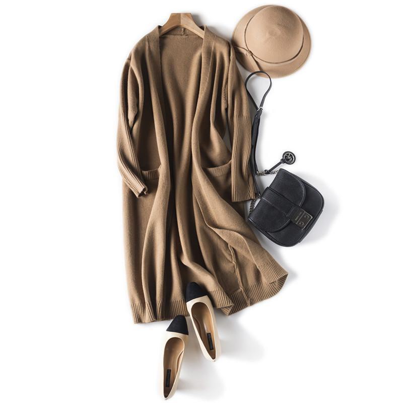 Mid-Length 2024 Spring New Women's Cardigan: Korean Style, Versatile, Slim Fit Knitted Jacket