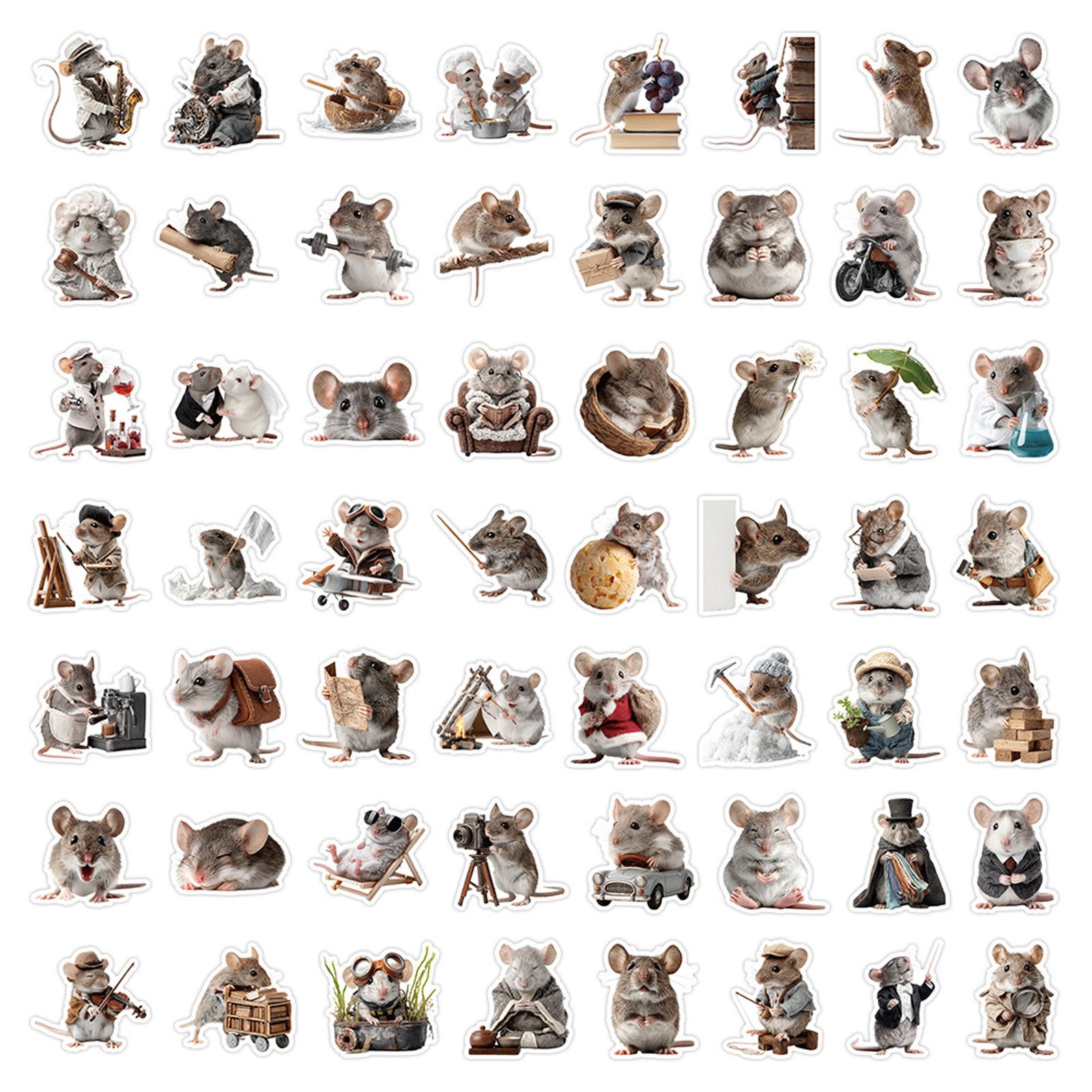 

50pc Chinese Stickers Cartoon New Year Stationery Box Stickers One Size