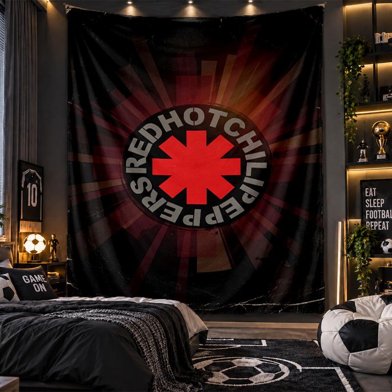 Arazzo da Appendere alla Parete Stampa Hot Chili Peppers Tessuto per Soggiorno Camera da Letto Decorazione per la Casa