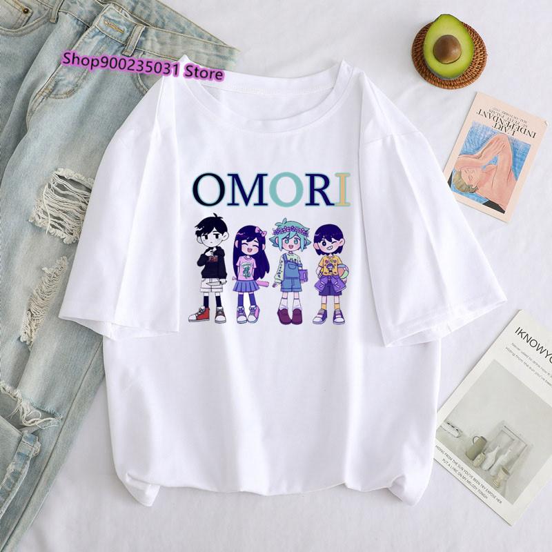 Tričko pro ženy Letní topy Omori Oblečení Ženy Potisk Estetické Streetwear Tričko Ulzzang Tričko Tumblr Omori Dámské