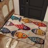 Bunte Fisch-Fußmatte Innen- und Außenmatte für Wohnzimmer, Schlafzimmer, Küche und Eingang Perfekte Heimdekoration Geschenk