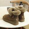 Fashion 2024 Winter Women's Short Plush Warm Snow Boots Fashion Shoes New Fur Ankle Boots Women's Flat Snow Boots