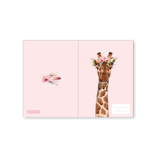 School Buzz A4 Book Covers (Pack of 6) (Flower Giraffe)