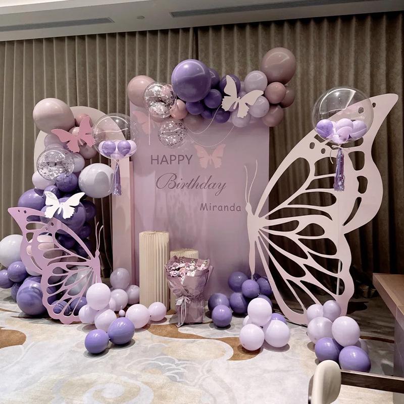 18th Birthday Butterfly Backdrop Decoration for Coming-of-Age Ceremony