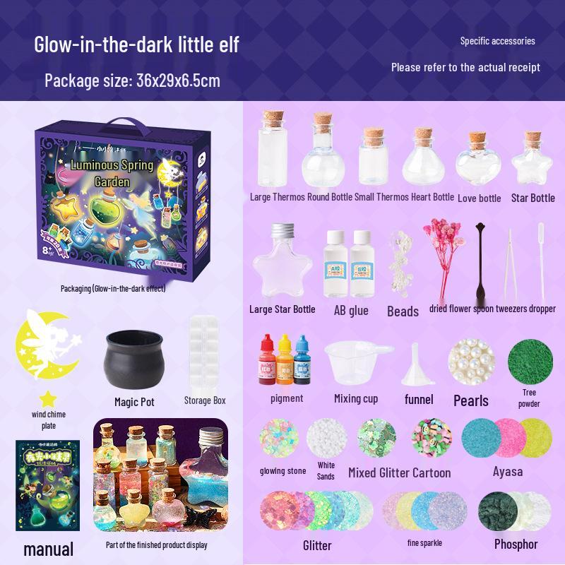 Mr. Toy Luminous Elf Magician DIY Potion Bottle Kit for Kids