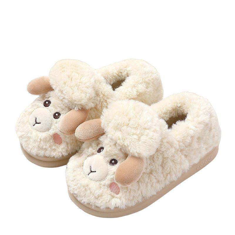 2025 Nieuwe Schattige Schaaps Pantoffels voor Dames - Antislip Warm Katoenen Zakhak voor Binnen/Buiten Wintergebruik