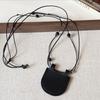 Fashionable Leather Necklace Bag for Earphone Protective and Coin Holding Perfect for Outdoor Activities Daily Use